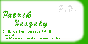 patrik weszely business card